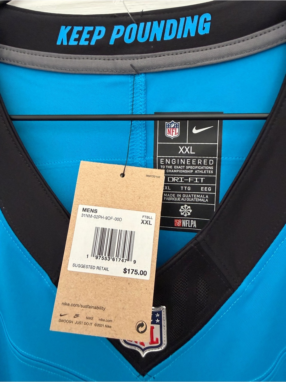 Bryce Young Carolina Panthers Men's Nike Dri-FIT NFL Limited Jersey Sz XXL 175$ - Picture 6 of 12